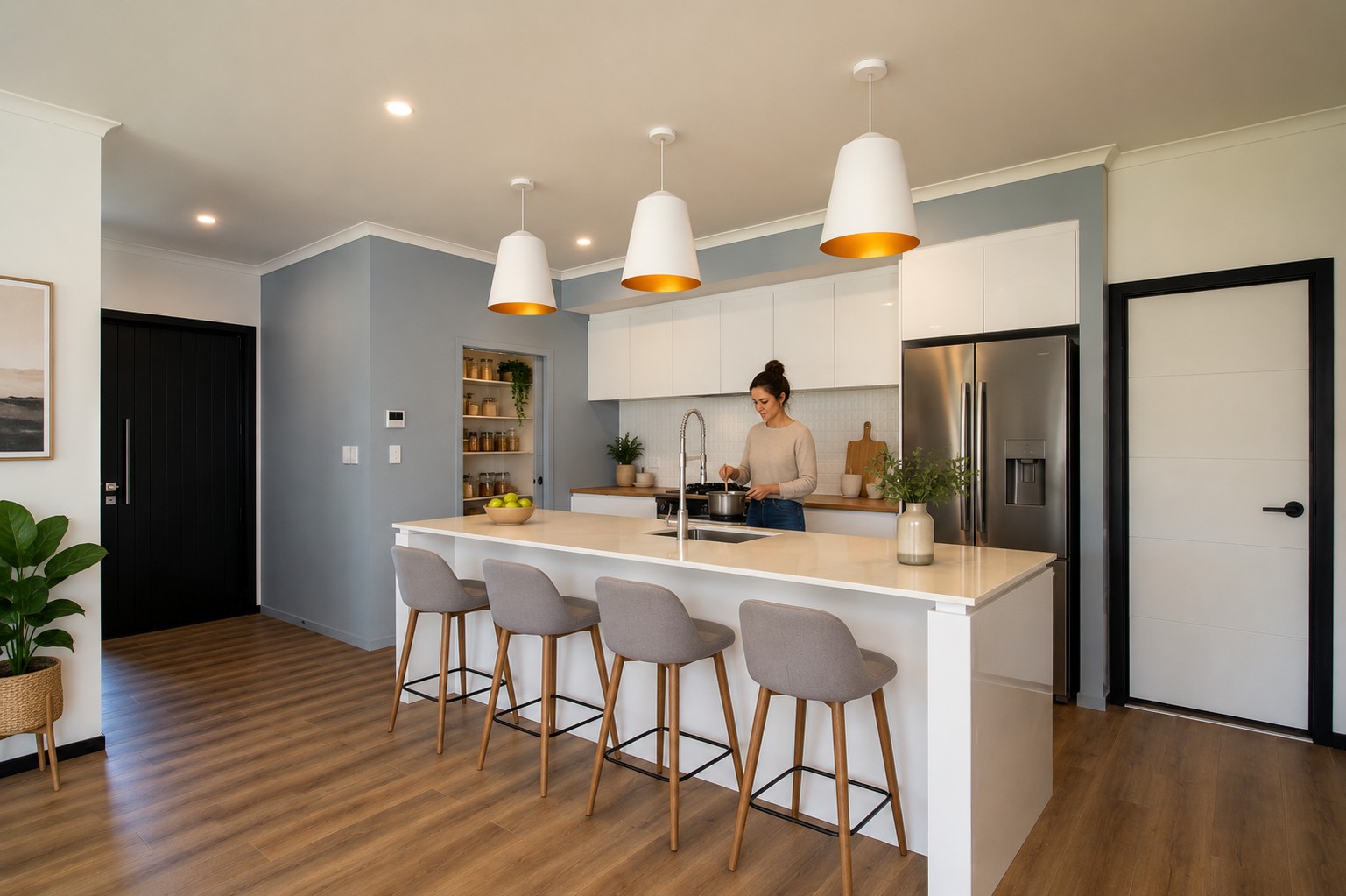 Customised kitchen with top of the range appliances