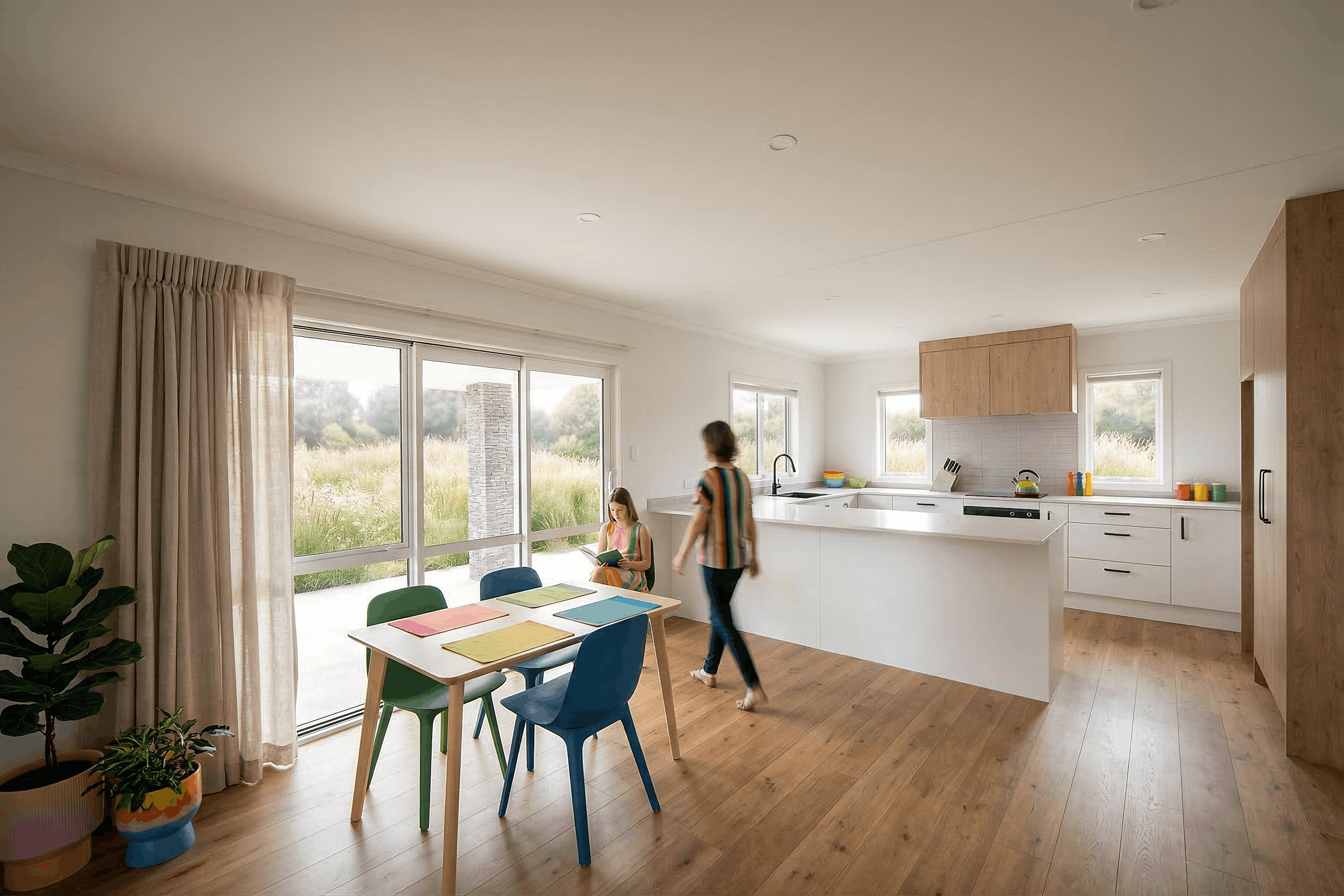 open plan living smaller home