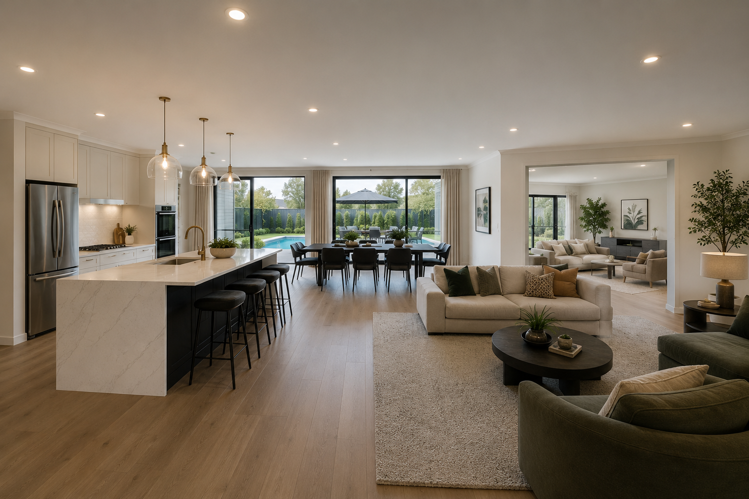 The Brookhaven living spaces